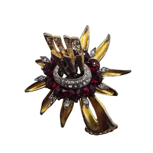 Antique Unsigned Reinad Heavy Older Dimensional Brooch (A8897) - Picture 2 of 8